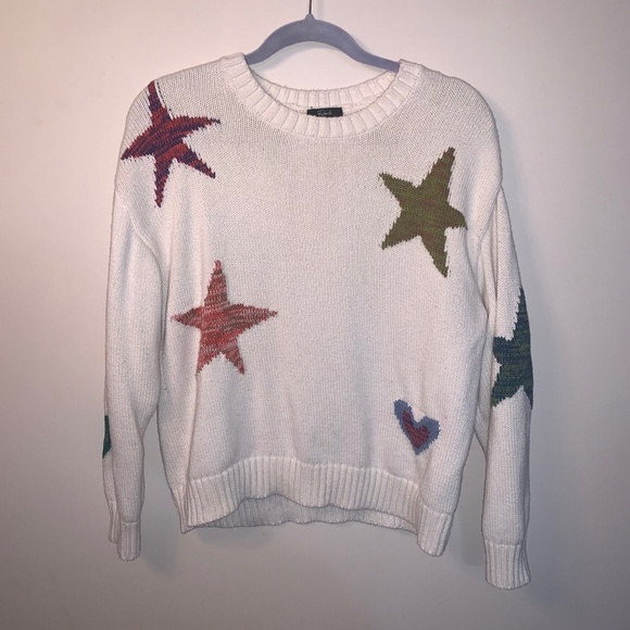 Rails Zoey Intarsia Star Cotton & Cashmere Sweater S - Picture 4 of 14